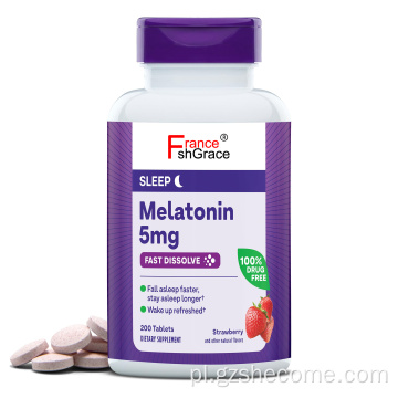 Kapsułki melatoniny do spokojnego snu szybkie rozpuść melatoninę